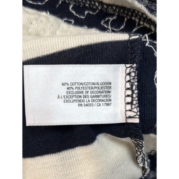 Old Navy Sequin Tank Top Womens M Navy Blue Cream Striped Scoop Neck Layer Party - Picture 9 of 11